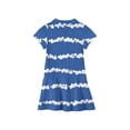 thumbnail image 4 of CCRFTGI Girls Dresses Polo Dress Size 6-7 Short Sleeve Uniform Cute Striped Pleated Flare Skater Polo Dresses Back To School Summer Button Collared Picque Polo Dress Blue 11-12 Years, 4 of 5