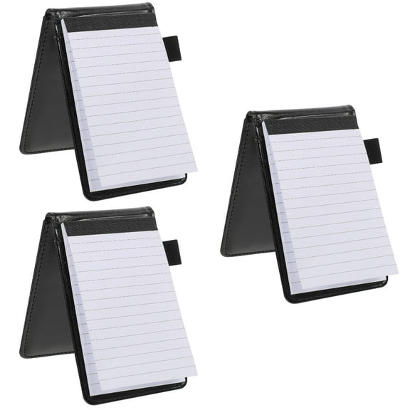 3 PCS Notebook Travel Accessories Notebooks Productivity Pad Student Notepad Pu