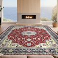 thumbnail image 2 of Design&I 8'x10' Washable Area Rug Snag-Free Boho Vintage Throw Border Ru Door Felpudo Entryway Scatter Backing for Dining Room, Large Office, Lounge, 2 of 7