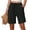 BST48-Black, variant on Womens Shorts Bermuda Knee Long Length Cotton Wide Leg Plus Size With Pockets Trendy Lounge Resortwear Coffee L