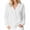 White, variant on Women's Trendy Buttoned V-Neck Sweatshirt Long Sleeve Casual Pullover with Front Pocket Perfect for Work Weekend & Travel