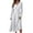 White, variant on Women's Autumn Winter Casual V-Neck Long Sleeve Solid Color Long Dress, Black, Size L