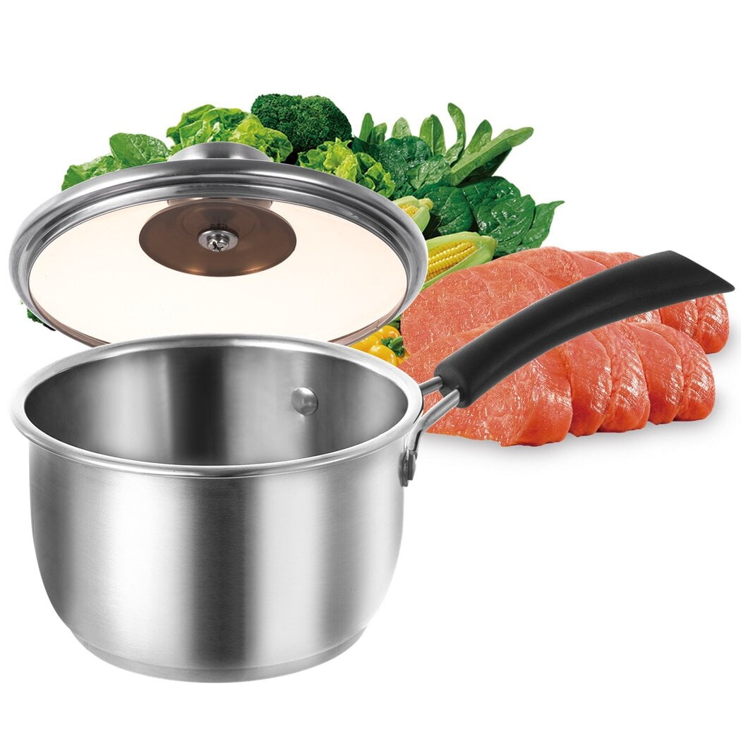 14 CM Stainless Steel Mini Pot for Baby Food, Mirror Finish Kitchenware