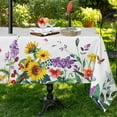 thumbnail image 6 of Outdoor Tablecloth with Umbrella Hole 60x84inch,Sunflower Outdoor Zipper Tablecloth, Waterproof Wrinkle Resistant Washable Rectangular Tablecloth for Picnics, Party, Camping and BBQ, 6 of 6