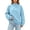 Light Blue, variant on Enjoytime Fall Sweatshirts for Women Long Sleeve Solid Color Pullover Tops Winter Comfy Casual Mock Neck Sweatshirt