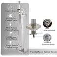 thumbnail image 6 of Waterfall Brushed Nickel Freestanding Bathtub Faucet Bathroom Faucet HandShower, 6 of 7