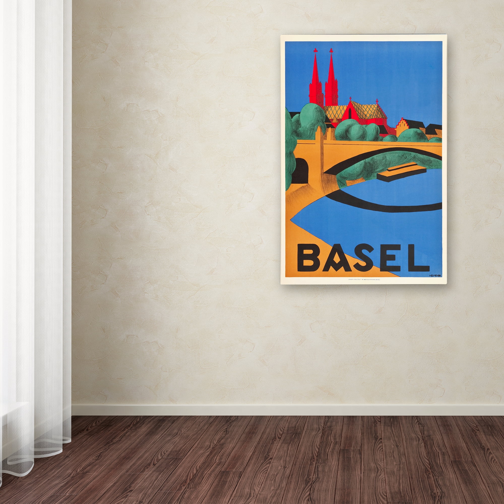 Vintage Apple Collection 'Basel Travel' Canvas Art