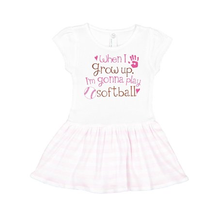 

Inktastic Future Softball Player Girls Gift Toddler Girl Dress