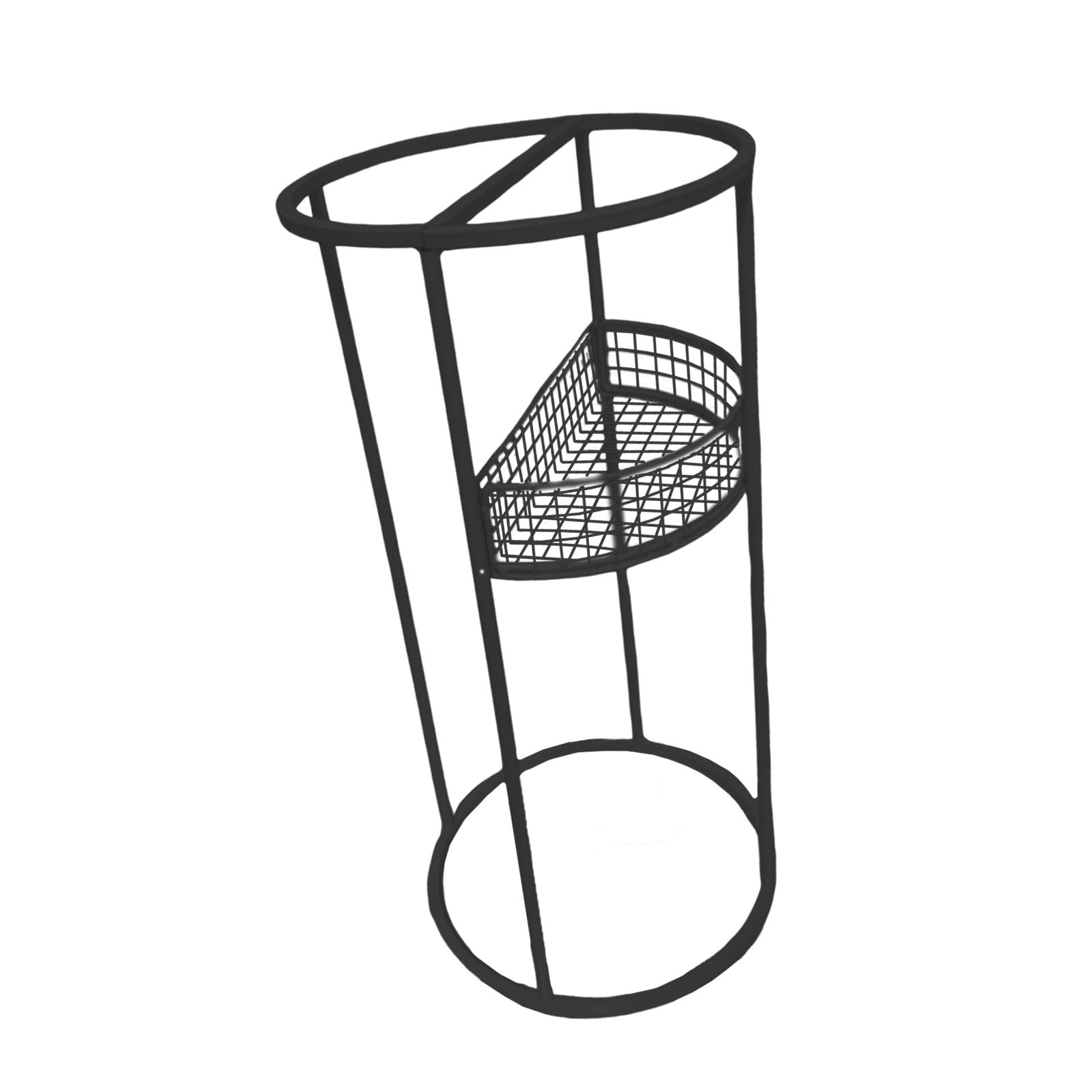 Dualoai Umbrella Stand Metal Round Portable Umbrella Holder for Office Entryway Home Black