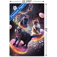thumbnail image 3 of James Booker - Galaxy Space Cats Riding Donuts Wall Poster, 22.375" x 34", 3 of 5