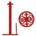 thumbnail image 3 of Home Basics Cast Iron Fleur De Lis Paper Towel Holder, Red, 3 of 6