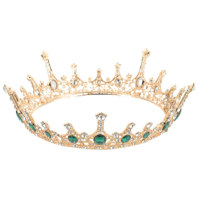 1 unid novia novia cristal antiguo cobre forma redonda estilo barroco corona
