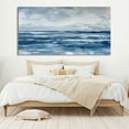 thumbnail image 2 of Abstract Ocean Landscape Oil Painting on Canvas Extra Large Wall Art Blue Sky Beach Decor for Modern Living Room Wall Decor,Unstretched,Frameless,(102*204cm)40*80Inches, 2 of 5