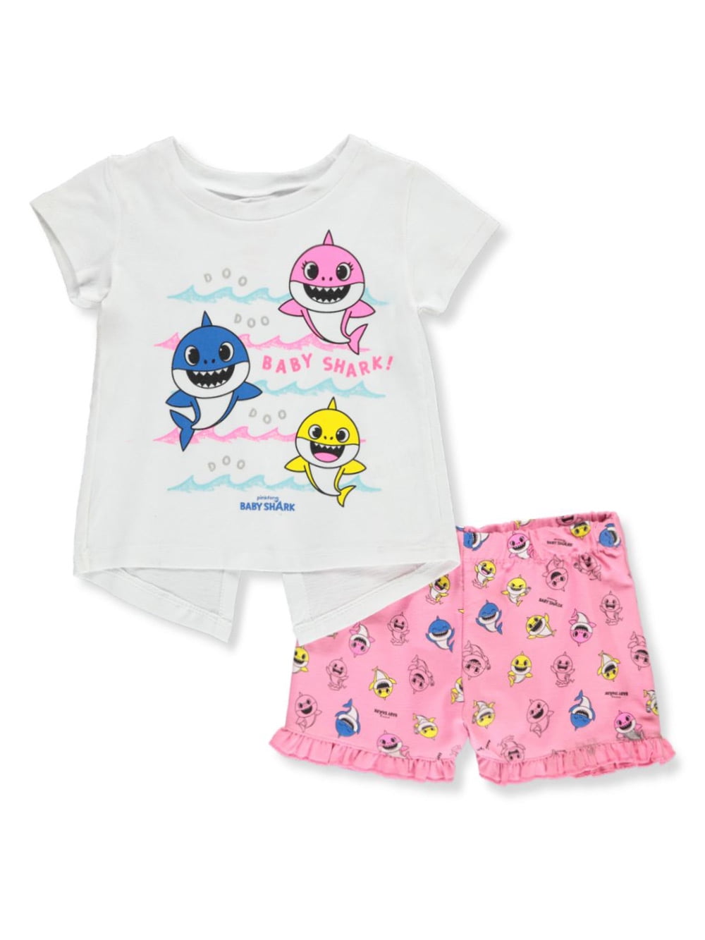 Baby Shark - Baby Shark Baby Girls' 2-Piece Shorts Set Outfit (Infant