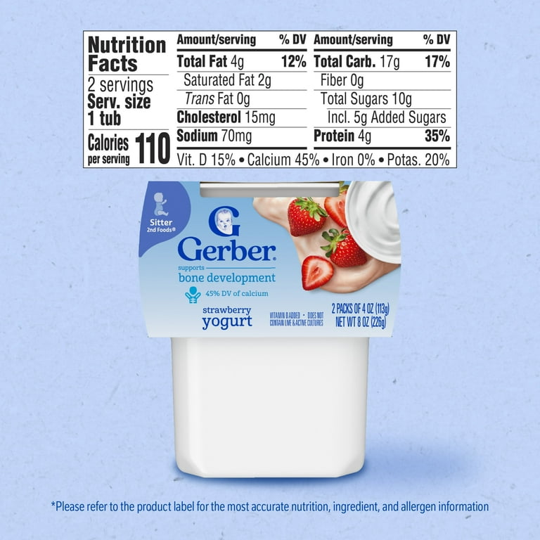 Nutrition Facts Best Yogurt For Babies Months 2nd Foods Apple