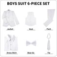 thumbnail image 5 of Boys' Suits Formal Tuxedo Slim Fit Boys Suit Set for Wedding Outfit Teen Boy Dress Clothes, 5 of 12