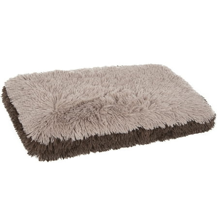 Paws & Pals Fuzzy Dog or Cat Pet Bed - Deluxe Premium Bedding Cushion Two-Toned Design