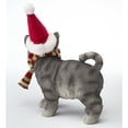 thumbnail image 4 of Plow & Hearth Holiday Kitten Statue with Hat and Scarf - Gray, 4 of 6