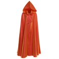 thumbnail image 1 of Bata de vampiro brujería larga para adulto, capa con capucha, disfraz de Cosplay para fiesta de Halloween, color negro y rojo, capa Medieval, 2023, 1 of 4