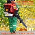 thumbnail image 5 of Floseru 80CC Gas Leaf Blower Backpack 900 CFM 206 MPH 2-Cycle Ergonomic Harness System Low Vibration and Cruise Control Powerful Gas Blowers for Lawn Yard Care Gifts for Dad, 5 of 8