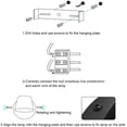 thumbnail image 3 of Lámpara de pared LED de estilo nórdico con giro de 350°, lámpara de lectura moderna para dormitorio, sala de estar, escaleras, pasillo, blanco cálido 3000 K, 3 of 7