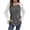 (New19)Gray, variant on Womens Waffle Knit Tunic Tops Casual Crewneck Pullover Long Sleeve Shirts With Pockets Loose Fit Blouses Fall Autumn Basic Tees