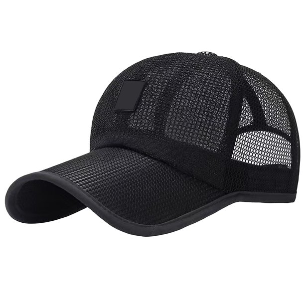Gorra de béisbol de malla de moda, ajustable, transpirable, informal.