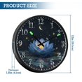 thumbnail image 3 of Voice Activated Clock with Glow Light 12 Inch Large Silent Wall Clock Battery Operated for Home Decor Serene Blue Lotus Flower, 3 of 8