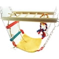 thumbnail image 2 of Puente colgante para hámster, puente para ratas con escalera, juguete de madera, columpio colgante, cama, hamaca para pájaros, loros, ardillas, hámsteres, cobayas, ratones, jaula de juguete., 2 of 8