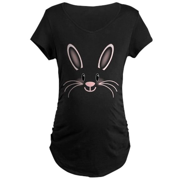 CafePress - Bunny Face Maternity T Shirt - Maternity Dark T-Shirt