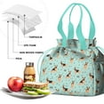 thumbnail image 4 of German Shepherd Dog and Music Drawstring Lunch Bag Women - Drawstring Lunch Bag Insulated for Work Office - Stain-Resistant Large Lunchbags for Women with Multi-Pockets, 4 of 6