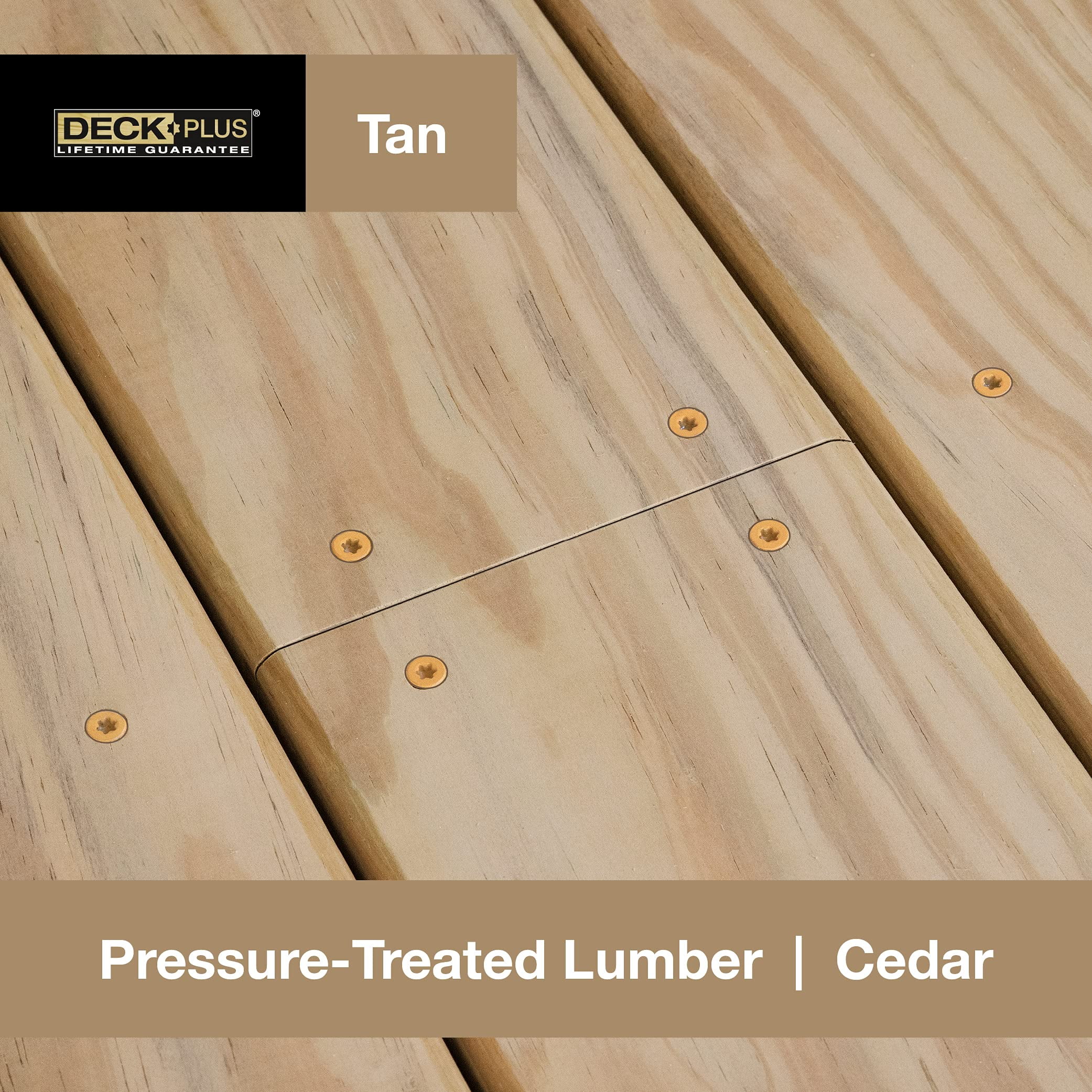 Deck Plus 48422 Tan Deck Screws (#10 x 3-1/2") - 5lb. Box