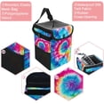 thumbnail image 2 of Tie Dye Foldable Car Trash Can with Lid, Leak-proof Hanging Storage Bag - Trash Can for Car, Car Garbage Can, 2 of 6