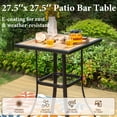 thumbnail image 6 of Summit Living 3 Pieces Outdoor Swivel Bar Stool Bistro Set with 2 Patio Metal Bar Stool Height Chairs and 1 Bistro Bar Table,Black&Grey, 6 of 13