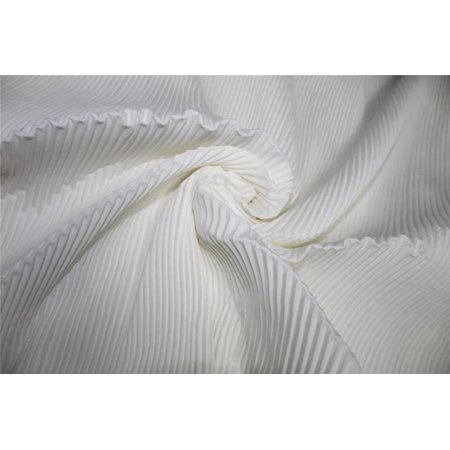 Off White color Polyester Pleated Fabric ~ 58quot; Wide