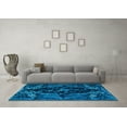 thumbnail image 3 of Ahgly Company Indoor Round Persian Light Blue Bohemian Area Rugs, 8' Round, 3 of 4