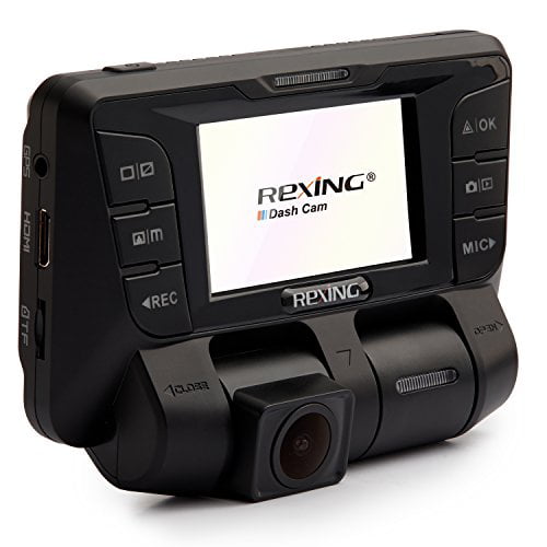 Rexing V2 Front + Back Dual Camera 1080p Full HD Wi-Fi Ultra Wide Angle LCD  Screen Car, Uber, Taxi Dash Cam - Walmart.com