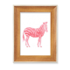 thumbnail image 1 of Marco de fotos de madera Unbranded UICN animales en peligro de extincion Zebra Roja, 1 of 4
