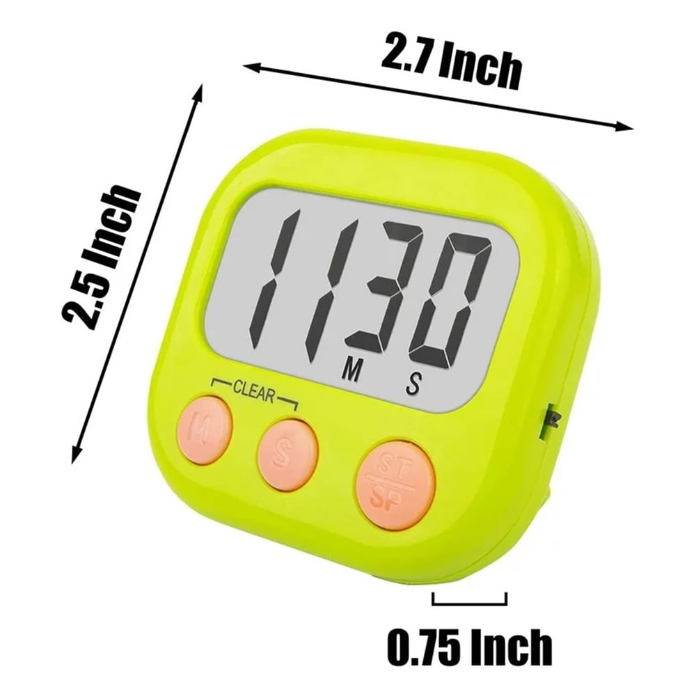 RUNLIT Kitchen Timer Digital Cooking Timers Clock, On/Off Simple Operation, Big Digits, Loud Alarm, Magnetic Backing Stand, Countdown Up Minute Second