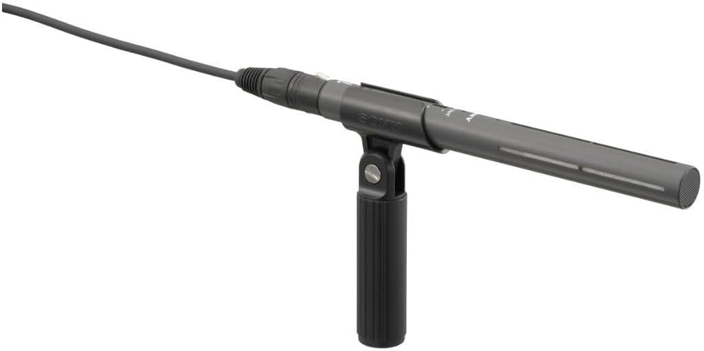 Sony ECM-673 Short Microphone – Lightweight Electret Condenser Mic with XLR Connection – Professional Audio for Broadcast, Interviews, & Field Recording + Cable Ties + Mic Cleaner + More