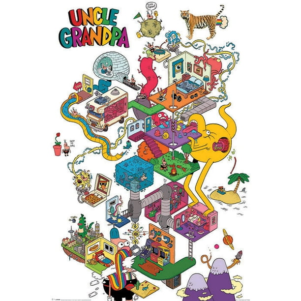 Download Uncle Grandpa Tv Show Poster Print A Warped Mind Size 24 X 36 Poster Poster Strip Set Walmart Com Walmart Com