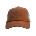 thumbnail image 2 of Top Headwear Pigment Dyed Adjustable Trucker Hat - Orange/Khaki, 2 of 4
