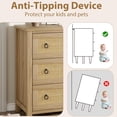 thumbnail image 7 of Rattan 6 Drawer Dresser for Bedroom - 47.2in Wide Dresser - Boho Wide Drawer Dresser with Storage - Wooden Closet Dressers Chest of Drawers Freestanding for Bedroom/Nursery/Living Room - Natural, 7 of 7