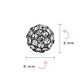 thumbnail image 4 of Bling Jewelry Womens Sparkling Sliver 8MM Pave Crystal  Ball Stud Earrings .925 Sterling Silver, 4 of 5