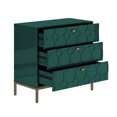 thumbnail image 3 of Boyel Living Modern Green Nightstand with 3 Drawers, End Table Nightstands Wood Bedside Table for Bedroom Living Room, 3 of 9