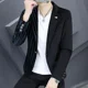 thumbnail image 5 of Blazer fino para hombre, abrigo de corte entallado para negocios, chaqueta de vestir, traje a rayas para hombre, ropa de hombre sencilla con botones, ropa de estilo coreano, novedad, 5 of 5