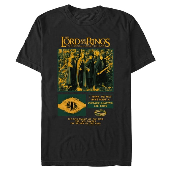 Mens The Lord of the Rings The Hobbits Leaving the Shire T Shirt