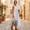 thumbnail image 7 of ZUXONGSY Tiger Peony Print Large Clear Daily PVC Tote Bag, Lightweight Waterproof Shoulder Purse with Adjustable Straps, Ideal Travel Carryall for Summer Vacations, 7 of 7