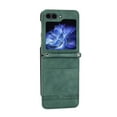 thumbnail image 6 of For Samsung Galaxy Z Flip 5 Case Card Holder,Women Man RFID Blocking PU Leather Flip Cover Wrist Strap Credit Card Holder Slots,Shockproof,Phone Case for Samsung Galaxy Z Flip 5,Green, 6 of 8
