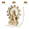 thumbnail image 6 of Music Park 3D Puzzles for Adults Ferris Wheel You Are My Sunshine Music Box Model Kits Birthday Christmas Unique Gift for Women, 6 of 8